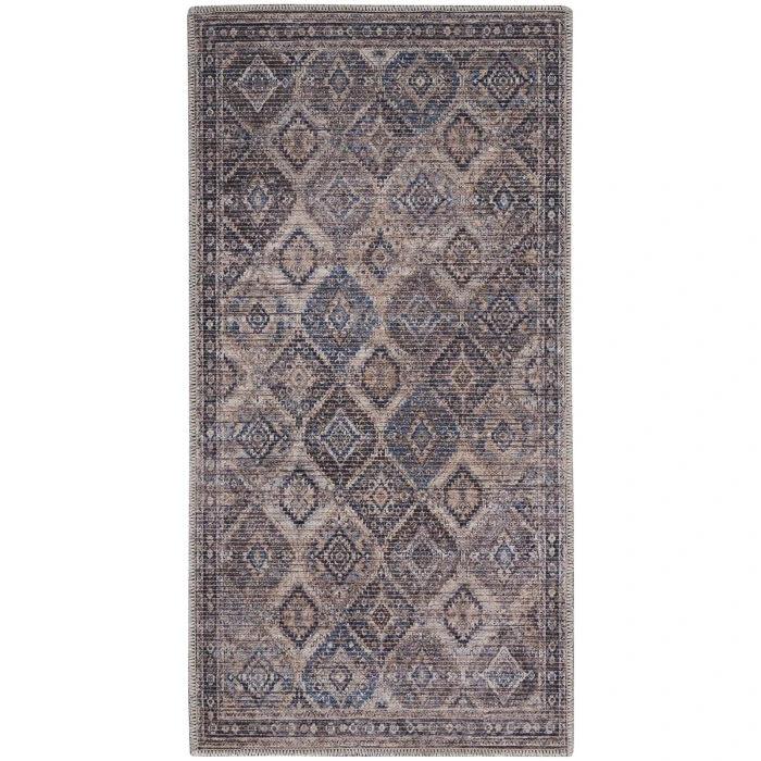 Nicole Curtis Machine Washable Series 1 Area Rug SR103 Ivory/Latte 2' x 4'