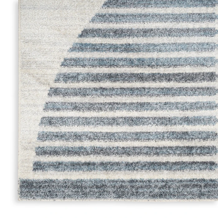 Nourison Astra Machine Washable Area Rug ASW03 Ivory Blue