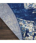 Nourison Grafix Round Area Rug GRF14-Navy Blue