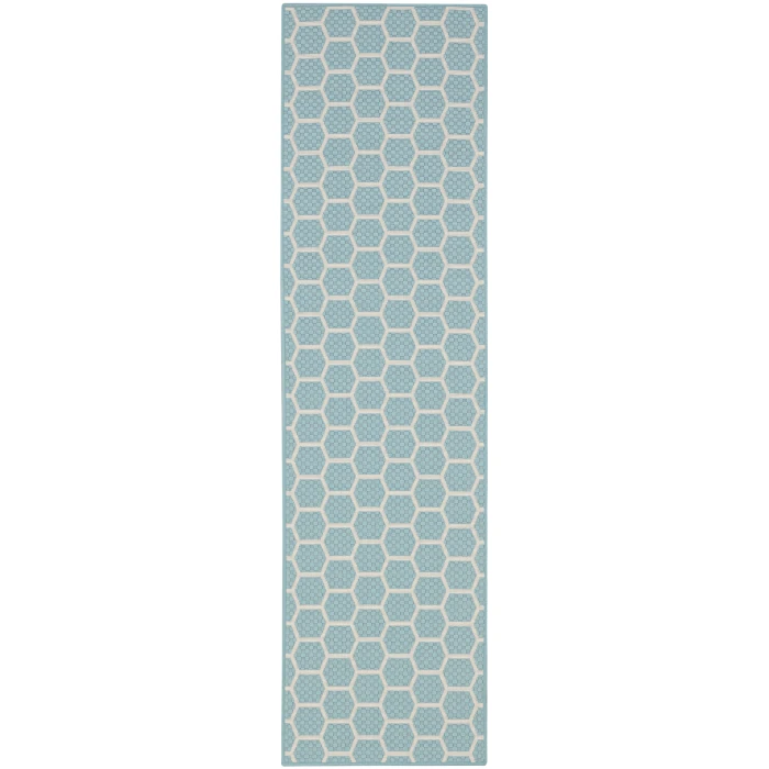 Nourison Twist Reversible Aqua TWS01 6 ft. Rect. Rug