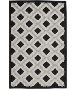 Nourison Home Aloha ALH26 Black White 2 ft. 8 in. X 4 ft. Area Rug