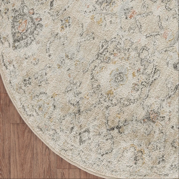 Nourison Oushak Home Cream OUS01 7 ft. 10 in. X Round Rug