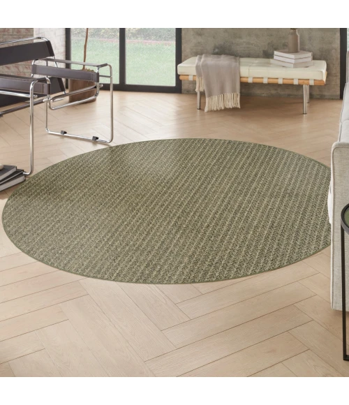 Nourison Tulum Olive TLM02 8 ft. X Round Rug