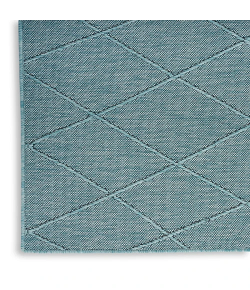 Nourison Washable Solutions Aqua WSL01 5 ft. X 7 ft. Rect. Rug