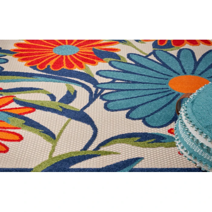 Nourison Aloha Multicolor ALH33 5 ft. Square Rug
