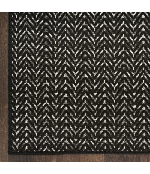 Nourison Horizon Indoor/Outdoor Black HOZ02 6 ft. X 9 ft. Rect. Rug