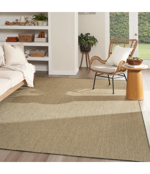 Nourison Courtyard Green COU01 9 ft. X 12 ft. Rect. Rug