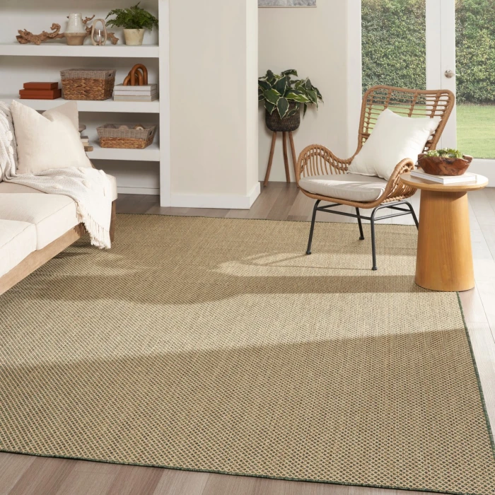 Nourison Courtyard Green COU01 9 ft. X 12 ft. Rect. Rug
