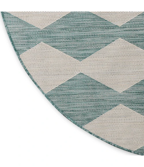 Nourison Positano Aqua POS04 8 ft. X Round Rug