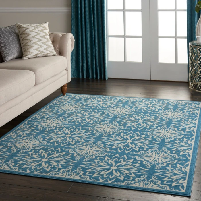 Nourison Jubilant Area Rug JUB06-Ivory/Blue