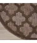 Nourison Easy Care Brown NES01 6 ft. X Round Rug