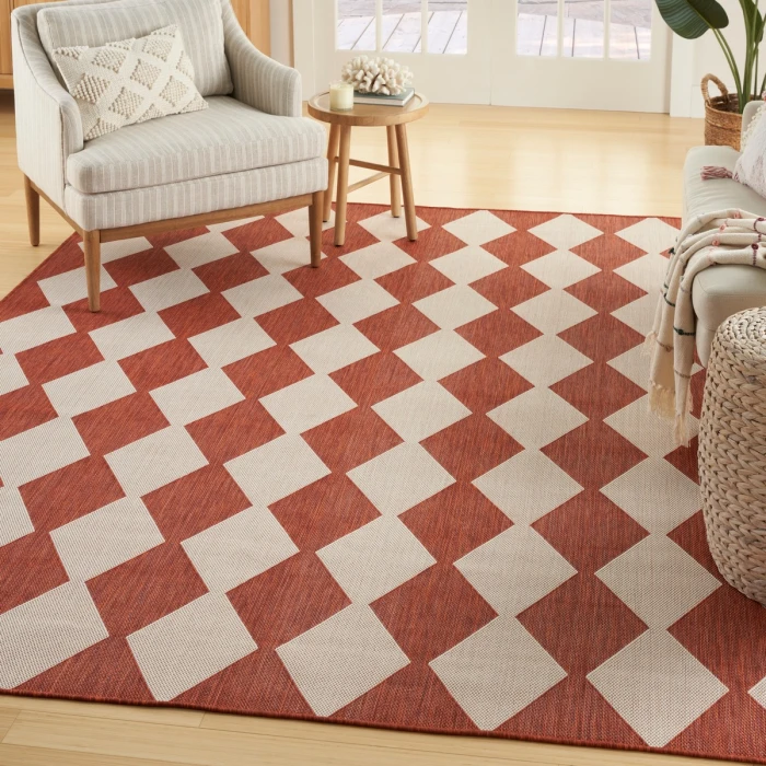 Nourison Positano Terracotta POS04 5 ft. X 7 ft. Rect. Rug
