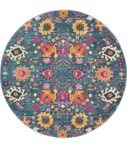 Nourison Home Passion PSN01 Denim 4 ft. Round Area Rug