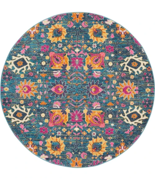 Nourison Passion Round Area Rug PSN01-Denim