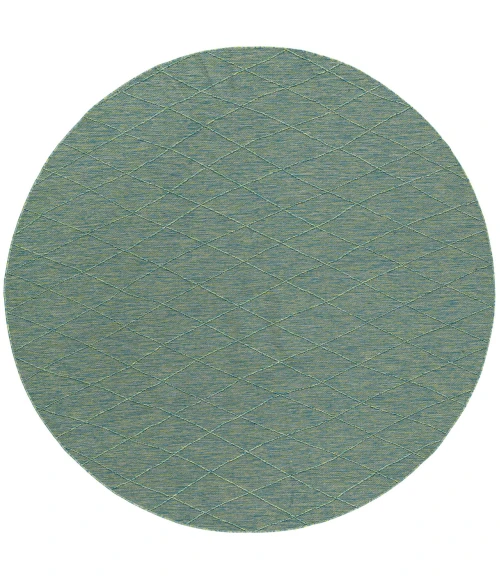 Nourison Washable Solutions Blue/Green WSL01 8 ft. X Round Rug