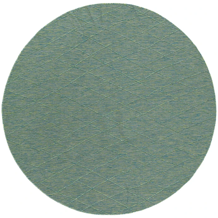 Nourison Washable Solutions Blue/Green WSL01 8 ft. X Round Rug