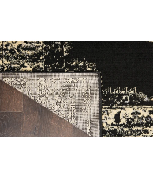 Nourison Grafix Black GRF14 2 ft. X 6 ft. Rectangle Rug