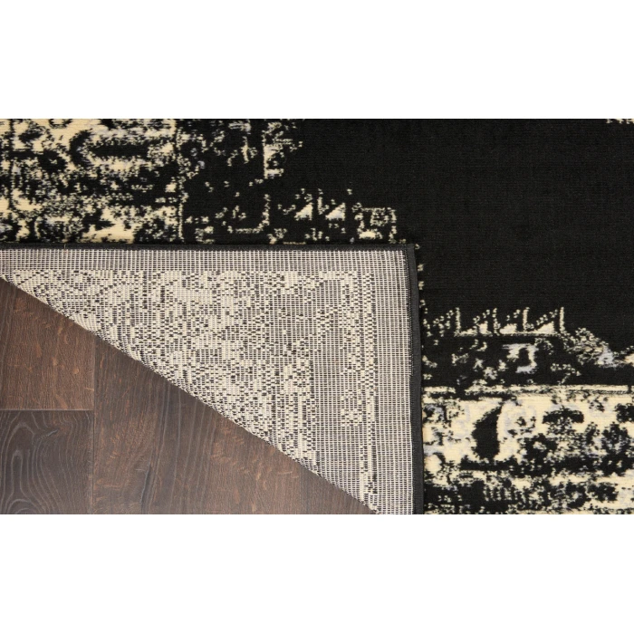 Nourison Grafix Black GRF14 2 ft. X 6 ft. Rectangle Rug