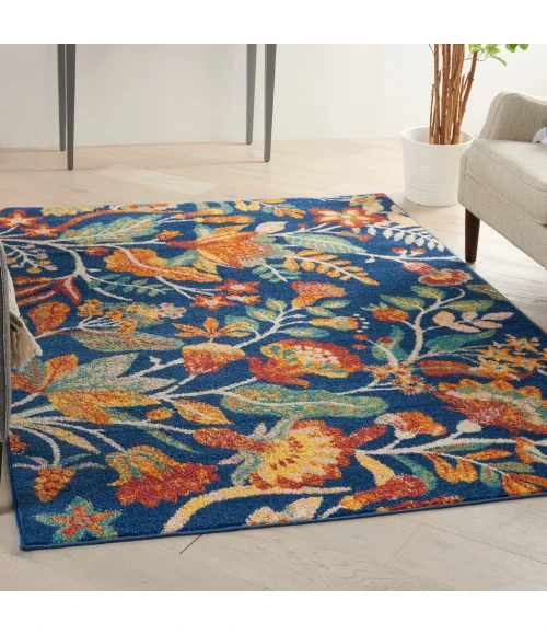 Nourison Allur Area Rug ALR09-Navy Multicolor