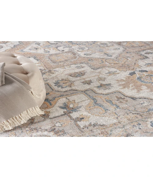 Nourison Astra Machine Washable Silver Grey ASW12 7 ft. 10 in. Round Rug