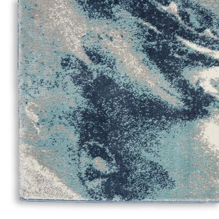 Kathy Ireland American Manor Area Rug AMR03 Blue/Ivory 3'11" x 5'11"