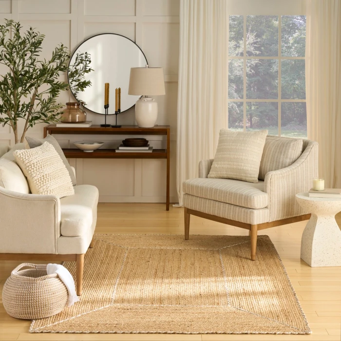 Nourison Terrazzo Jute Natural TRJ01 6 ft. X 9 ft. Rect. Rug