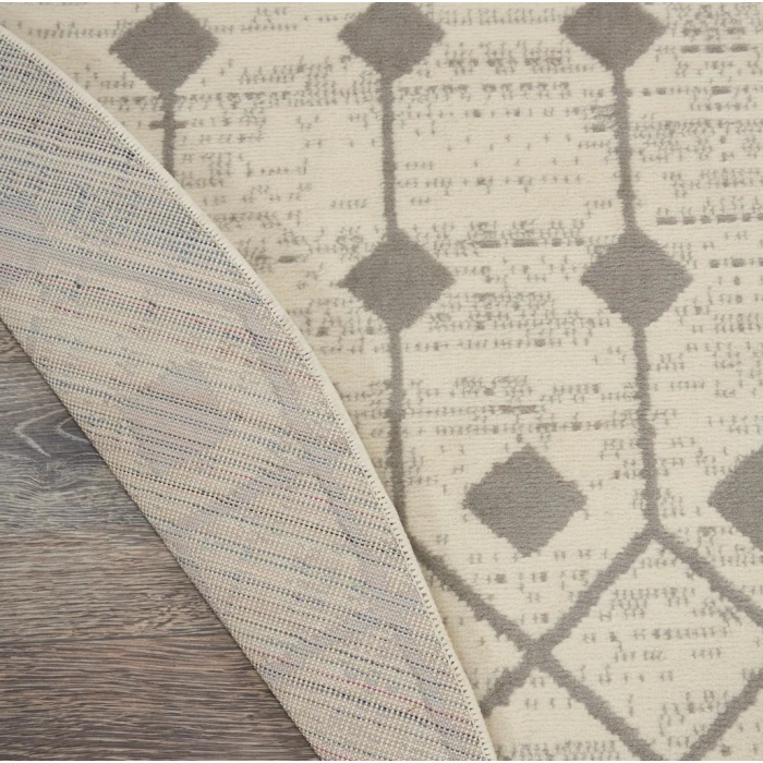 Nourison Grafix Round Area Rug GRF37-Ivory/Grey