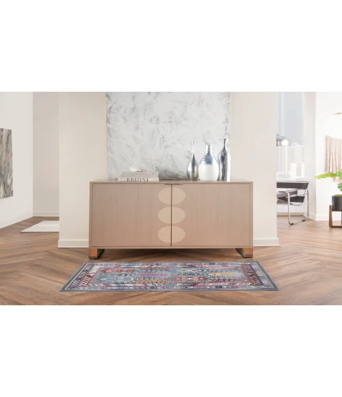 Nourison Vintage Kashan Grey/Multi VKA06 2 ft. X 4 ft. Rectangle Rug