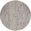 Nourison Home Grafix GRF15 Grey 5 ft. 3 in. Round Area Rug