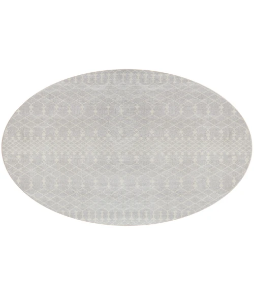 Nourison Astra Machine Washable Grey ASW10 4 ft. Round Rug