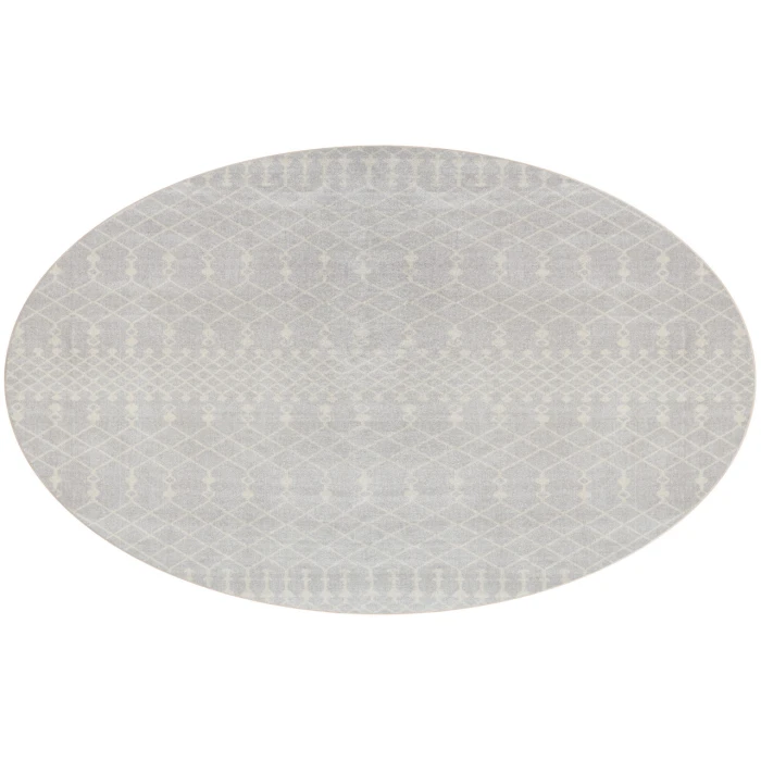 Nourison Astra Machine Washable Grey ASW10 4 ft. Round Rug