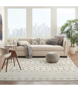 Nourison Home Grafix GRF37 Ivory/Grey 7 ft. 10 in. X 9 ft. 10 in. Area Rug