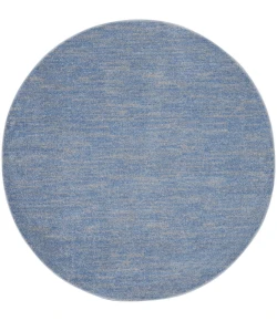 Nourison Home Nourison Essentials NRE01 Blue/Grey 6 ft. Round Area Rug