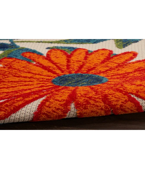 Nourison Aloha Ivory Multicolor ALH33 3 ft. 6 in. X 5 ft. 6 in. Rectangle Rug