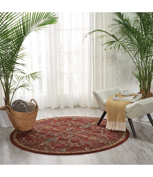Nourison 2020 Round Area Rug NR204-Brick
