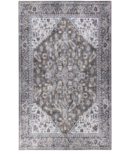 Nicole Curtis Machine Washable Series 1 Olive Ivory SR104 9 ft. 2 in. X 12 ft. Rectangle Rug