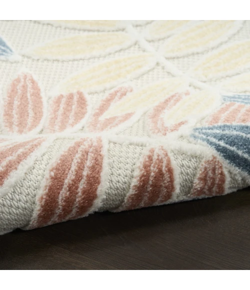 Nourison Aloha Ivory Blue ALH18 2 ft. 8 in. X 4 ft. Rect. Rug
