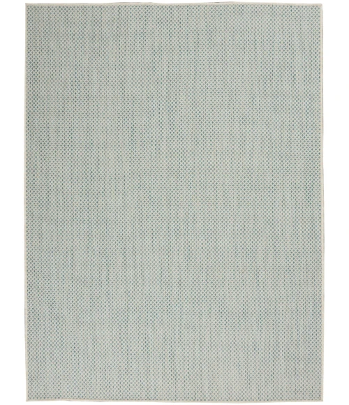 Nourison Courtyard Area Rug COU01-Ivory Aqua