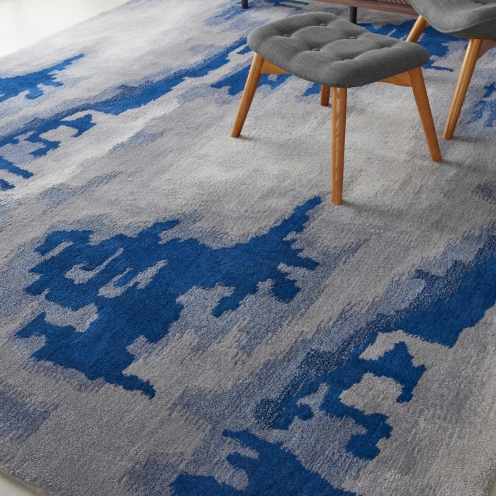 Nourison Symmetry Area Rug SMM10-Grey/Blue