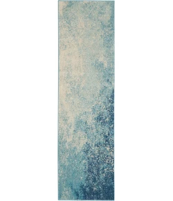 Nourison Home Passion PSN10 Navy Light Blue 2 ft. 2 in. X 10 ft. Area Rug