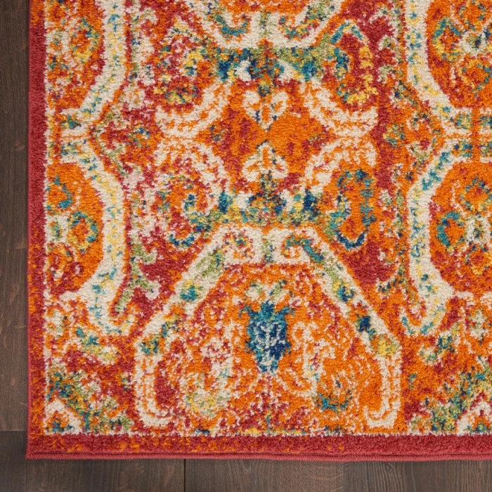 Nourison Allur Area Rug ALR05-Red Multicolor