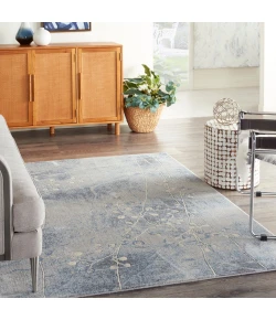 Nourison Home Somerset ST74 Silver Blue 5 ft. 3 in. X 7 ft. 5 in. Area Rug