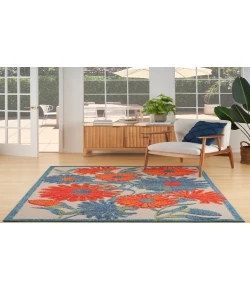 Nourison Home Aloha ALH33 Ivory Multicolor 5 ft. 3 in. X 7 ft. 5 in. Area Rug