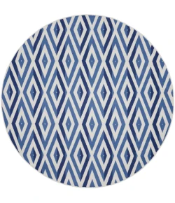 Nourison Home Whimsicle WHS04 Ivory Blue 8 ft. Round Area Rug