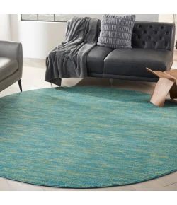 Nourison Home Nourison Essentials NRE01 Blue Green 8 ft. Round Area Rug