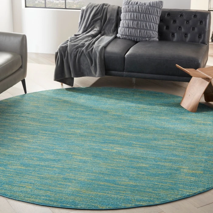 Nourison Essentials Blue Green Area Rug NRE01-Blue Green