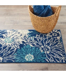 Nourison Home Passion PSN17 Navy Ivory 1 ft. 10 in. X 2 ft. 10 in. Area Rug