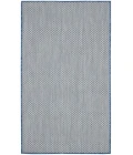 Nourison Courtyard Area Rug COU01 Ivory Blue 3' x 5'