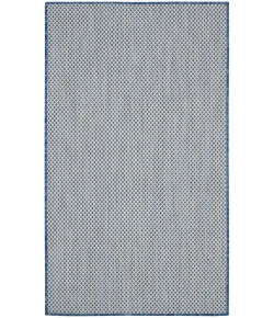 Nourison Home Courtyard COU01 Ivory Blue 3 ft. X 5 ft. Area Rug