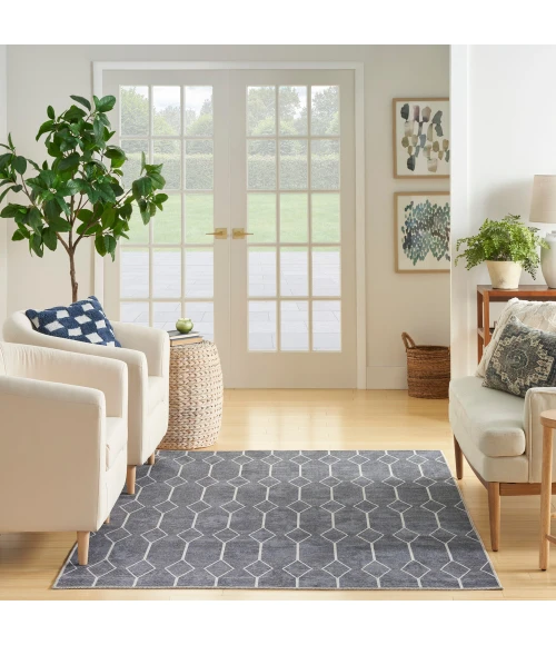 Nicole Curtis Machine Washable Series 1 Area Rug SR107 Navy